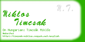 miklos timcsak business card